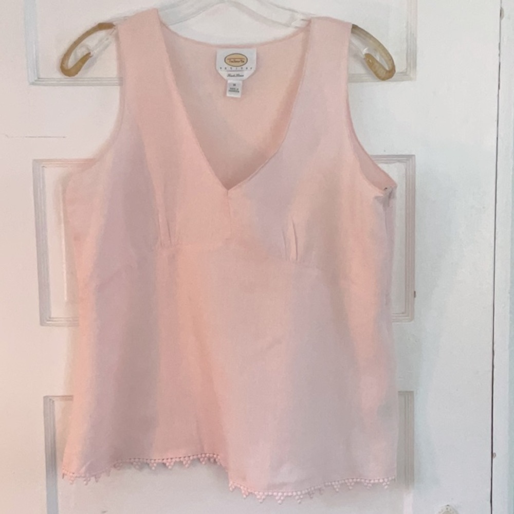 Talbots Irish Linen Light Pink Cami M Petite